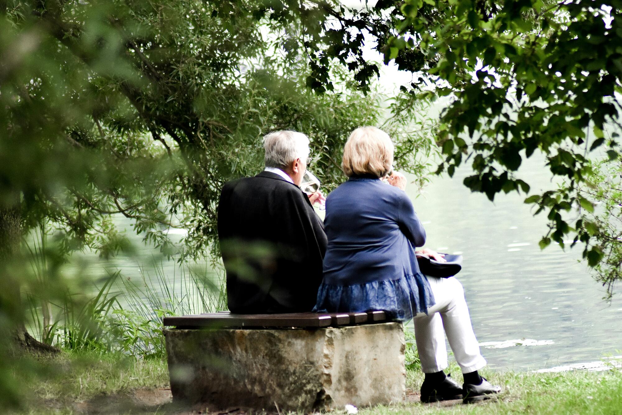 An older couple sitting together