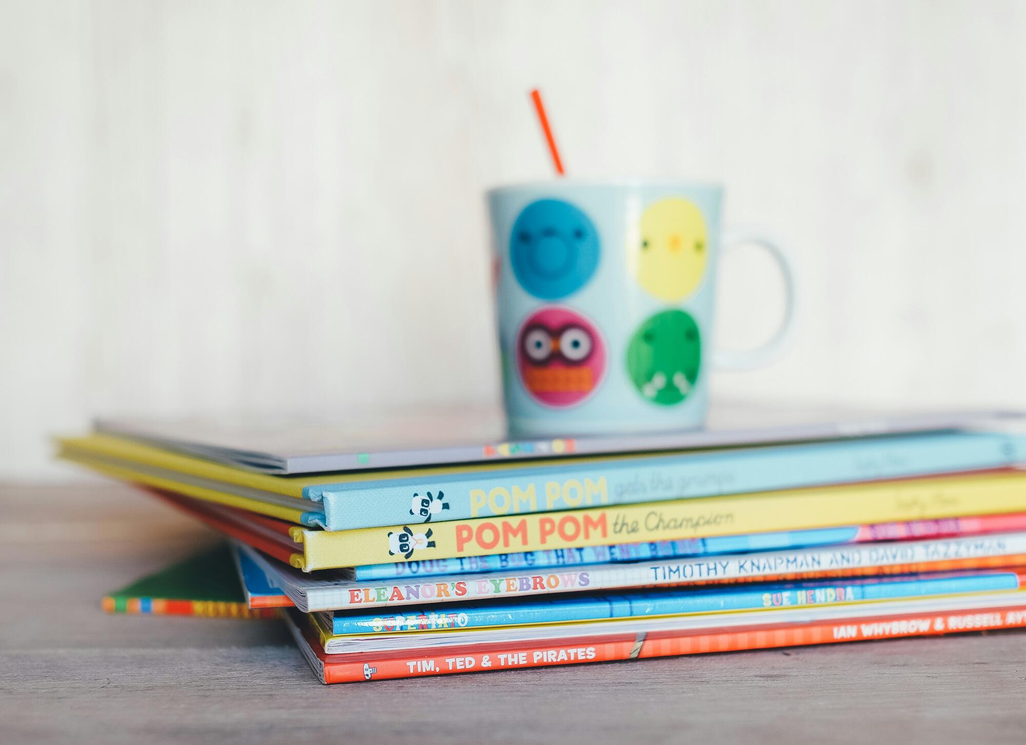 a stack of books