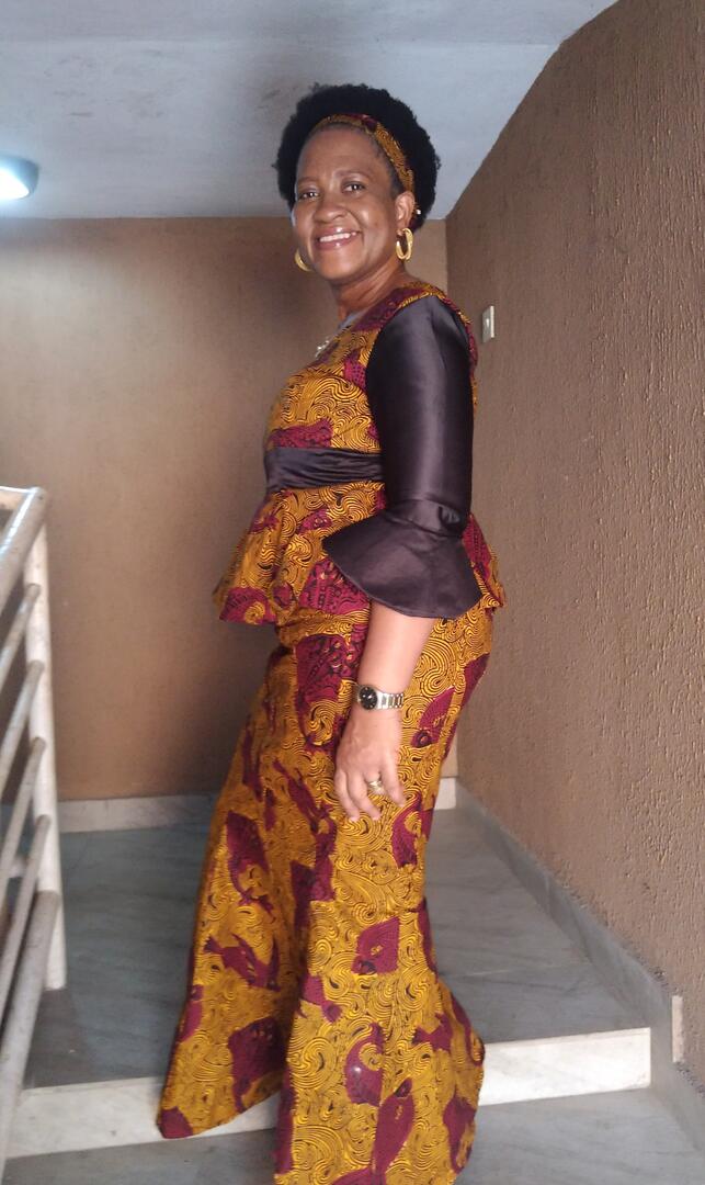 mom on stairs